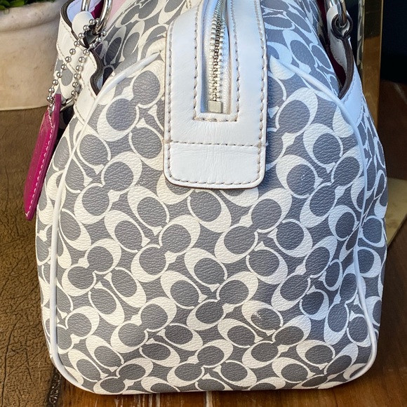 Coach Chelsea Heritage Signature Stripe Boston/Doctor Satchel Bag - Picture 12 of 16